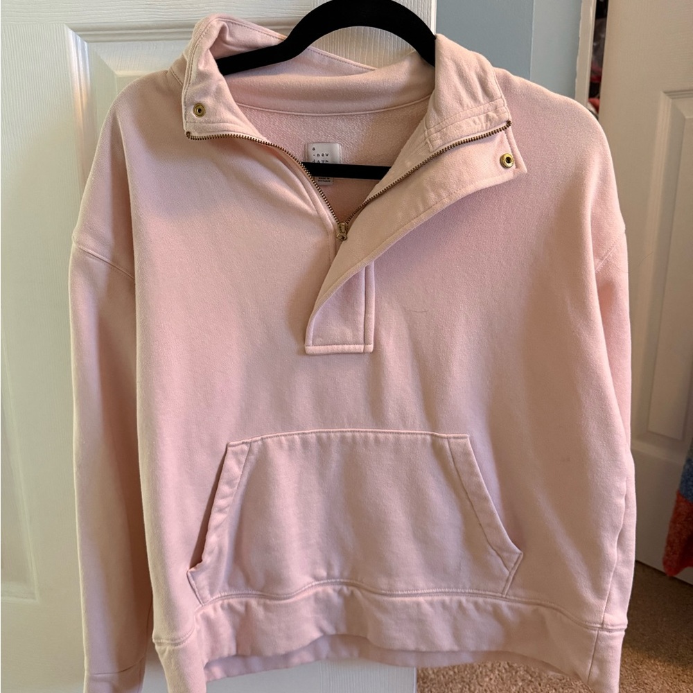 Target Pink Quarter-Zip Sweatshirt